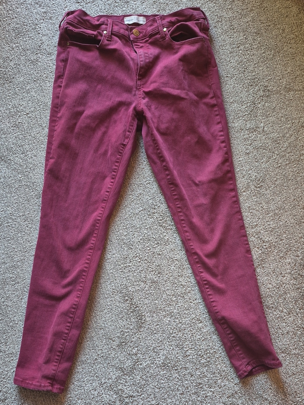 GAP Wine-Red Skinny Jeans